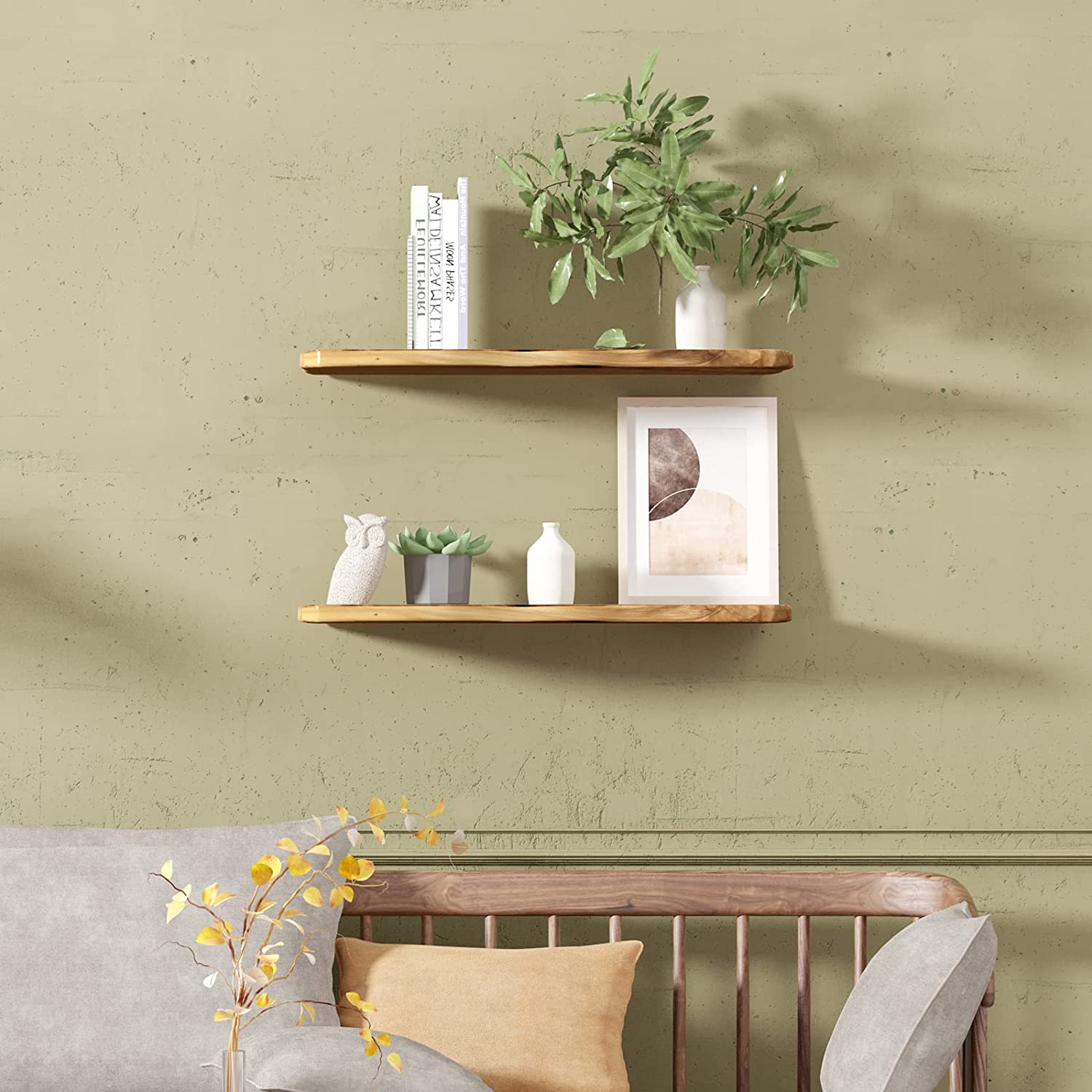 floating wall shelves wood