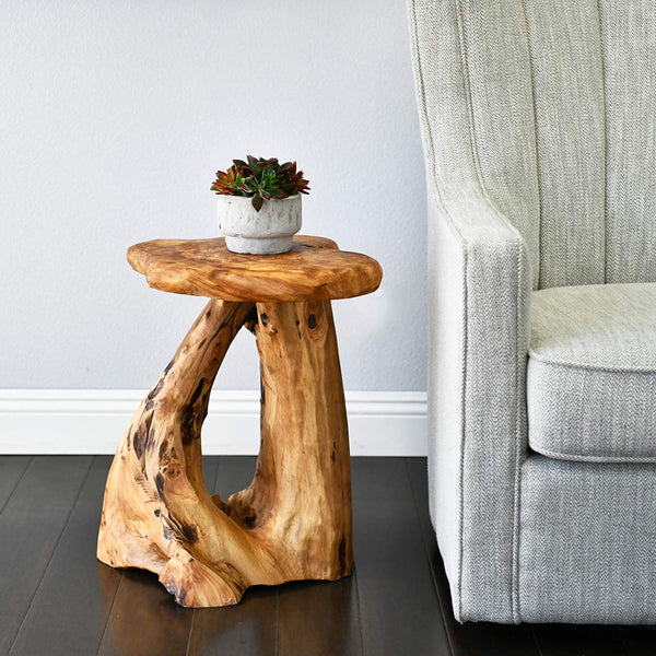 Tree Stump Side Table | Night Stand | Plant Stand | Cedar End table ...
